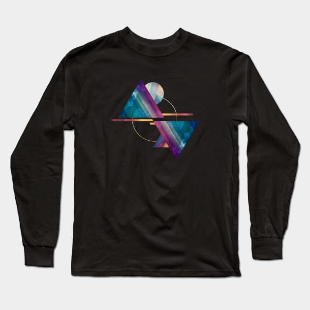 Echo Chamber - Abstract Geometric Mountains Long Sleeve T-Shirt by directdesign